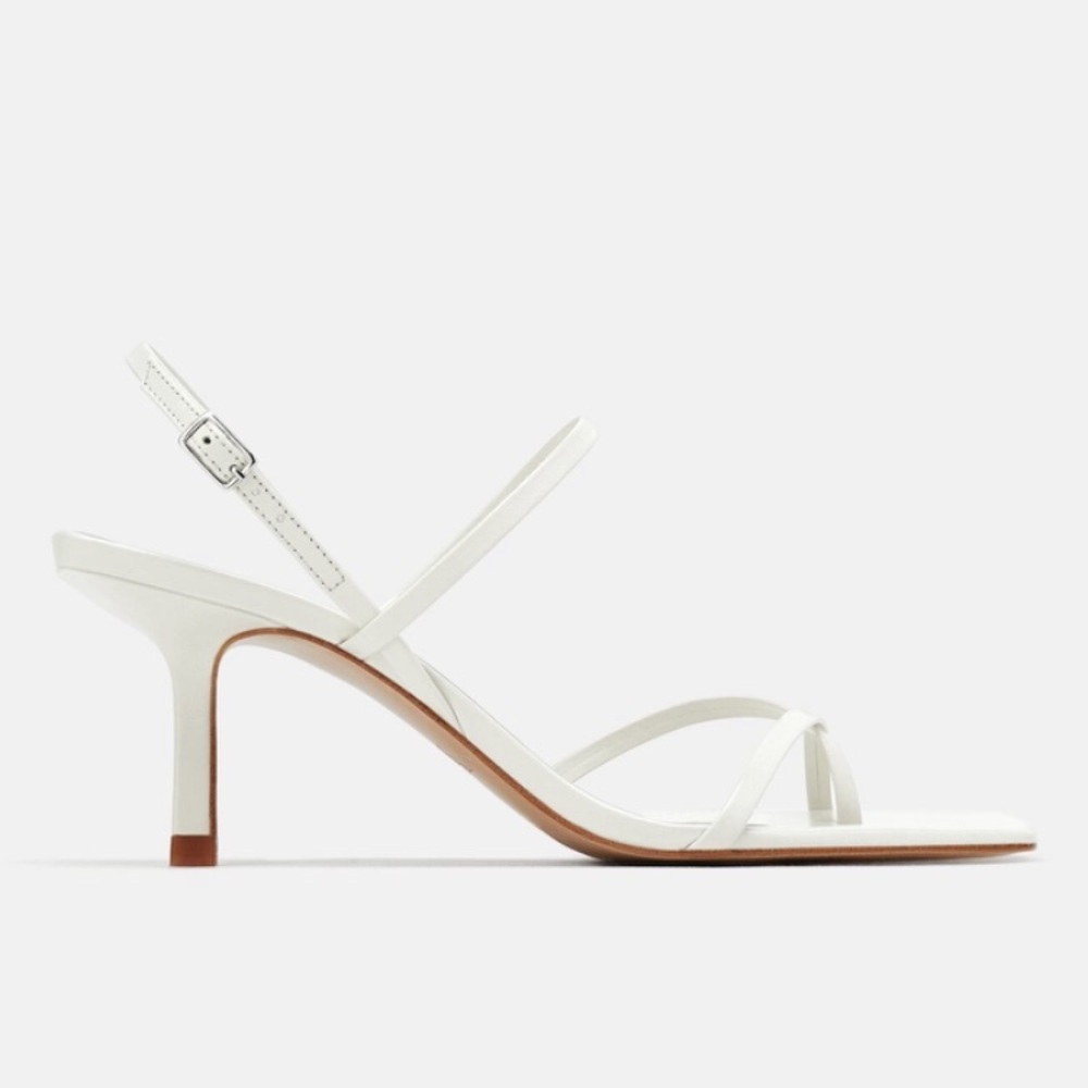 Brand new Zara white straps heels